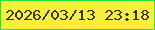 文字の大きさ：2、枠の色：24e548、背景の色：faee3a、文字の色：2b3c06 無料ブログパーツのブログ時計