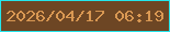 文字の大きさ：1、枠の色：24e6ec、背景の色：6d4624、文字の色：d99853 無料ブログパーツのブログ時計