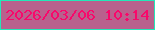 文字の大きさ：1、枠の色：24e7b8、背景の色：b9618d、文字の色：f8086b 無料ブログパーツのブログ時計