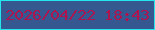 文字の大きさ：1、枠の色：24e7ed、背景の色：355890、文字の色：ac1550 無料ブログパーツのブログ時計