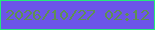 文字の大きさ：5、枠の色：24ea7a、背景の色：6c55e8、文字の色：5f9053 無料ブログパーツのブログ時計
