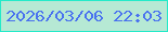 文字の大きさ：3、枠の色：24eac9、背景の色：b6e9d4、文字の色：4a72ef 無料ブログパーツのブログ時計