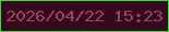 文字の大きさ：3、枠の色：24eb1d、背景の色：37081b、文字の色：924565 無料ブログパーツのブログ時計