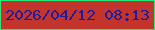 文字の大きさ：4、枠の色：24eb78、背景の色：c2342c、文字の色：201b99 無料ブログパーツのブログ時計