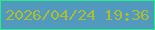 文字の大きさ：1、枠の色：24ed8a、背景の色：5299be、文字の色：acbb38 無料ブログパーツのブログ時計
