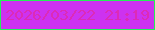 文字の大きさ：2、枠の色：24f057、背景の色：cd32f0、文字の色：dc2bb7 無料ブログパーツのブログ時計