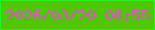 文字の大きさ：1、枠の色：24f226、背景の色：4fc801、文字の色：f63feb 無料ブログパーツのブログ時計