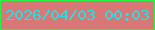 文字の大きさ：2、枠の色：24f543、背景の色：d77877、文字の色：29dfe1 無料ブログパーツのブログ時計