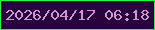 文字の大きさ：1、枠の色：24f54c、背景の色：28013f、文字の色：d395d2 無料ブログパーツのブログ時計