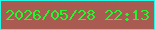 文字の大きさ：1、枠の色：24f8e7、背景の色：a95b52、文字の色：23f52e 無料ブログパーツのブログ時計