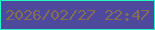 文字の大きさ：2、枠の色：24f9c4、背景の色：4e499c、文字の色：846f53 無料ブログパーツのブログ時計