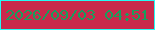 文字の大きさ：1、枠の色：24fbf5、背景の色：c9294c、文字の色：189e5c 無料ブログパーツのブログ時計