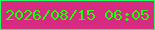 文字の大きさ：5、枠の色：24fc60、背景の色：d72a81、文字の色：1cff04 無料ブログパーツのブログ時計