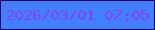 文字の大きさ：4、枠の色：25006b、背景の色：4180fa、文字の色：8543f5 無料ブログパーツのブログ時計