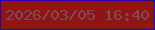 文字の大きさ：2、枠の色：2506a5、背景の色：8d1614、文字の色：884759 無料ブログパーツのブログ時計