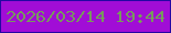 文字の大きさ：3、枠の色：2507a3、背景の色：a10dd6、文字の色：78995d 無料ブログパーツのブログ時計