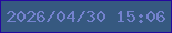 文字の大きさ：1、枠の色：25089e、背景の色：365980、文字の色：7482ce 無料ブログパーツのブログ時計