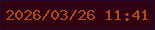 文字の大きさ：5、枠の色：25092d、背景の色：310212、文字の色：b04b1d 無料ブログパーツのブログ時計