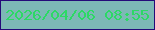 文字の大きさ：3、枠の色：250a79、背景の色：7db8b6、文字の色：2cd965 無料ブログパーツのブログ時計