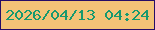 文字の大きさ：4、枠の色：250d67、背景の色：f3c377、文字の色：16996f 無料ブログパーツのブログ時計