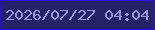 文字の大きさ：5、枠の色：250dee、背景の色：262269、文字の色：9595da 無料ブログパーツのブログ時計