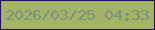 文字の大きさ：1、枠の色：250e5e、背景の色：a3b467、文字の色：799281 無料ブログパーツのブログ時計
