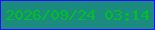 文字の大きさ：2、枠の色：250efd、背景の色：1a8b7e、文字の色：00c022 無料ブログパーツのブログ時計
