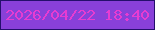 文字の大きさ：1、枠の色：250f6c、背景の色：8940d9、文字の色：e63cd2 無料ブログパーツのブログ時計