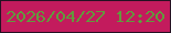 文字の大きさ：5、枠の色：251122、背景の色：c31b5d、文字の色：629a3d 無料ブログパーツのブログ時計