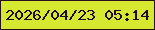文字の大きさ：2、枠の色：25121a、背景の色：d6e830、文字の色：210a29 無料ブログパーツのブログ時計