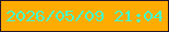 文字の大きさ：4、枠の色：25122c、背景の色：feac00、文字の色：45fccb 無料ブログパーツのブログ時計