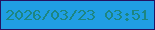 文字の大きさ：2、枠の色：251261、背景の色：209ee4、文字の色：1d8682 無料ブログパーツのブログ時計