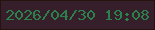 文字の大きさ：4、枠の色：25130d、背景の色：361e2b、文字の色：2b804c 無料ブログパーツのブログ時計