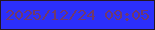 文字の大きさ：1、枠の色：251722、背景の色：2c2ffb、文字の色：70396b 無料ブログパーツのブログ時計