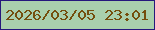 文字の大きさ：5、枠の色：25187c、背景の色：a9d0ad、文字の色：744e0d 無料ブログパーツのブログ時計