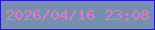 文字の大きさ：3、枠の色：2518c7、背景の色：758eb1、文字の色：dc7fb5 無料ブログパーツのブログ時計