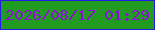 文字の大きさ：2、枠の色：2519e8、背景の色：219c20、文字の色：8913d4 無料ブログパーツのブログ時計