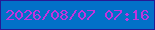 文字の大きさ：2、枠の色：251a94、背景の色：0271c8、文字の色：c234dd 無料ブログパーツのブログ時計