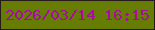 文字の大きさ：5、枠の色：251c19、背景の色：677c02、文字の色：a80ba4 無料ブログパーツのブログ時計