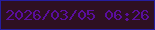文字の大きさ：4、枠の色：251e9e、背景の色：2e1021、文字の色：5a0e9d 無料ブログパーツのブログ時計