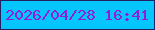 文字の大きさ：5、枠の色：25205f、背景の色：05c6fc、文字の色：931bda 無料ブログパーツのブログ時計