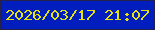 文字の大きさ：3、枠の色：25214a、背景の色：001ebe、文字の色：e5e10f 無料ブログパーツのブログ時計