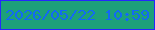 文字の大きさ：2、枠の色：2527fc、背景の色：1da07a、文字の色：1268f6 無料ブログパーツのブログ時計