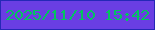 文字の大きさ：5、枠の色：2528b7、背景の色：6a3ee3、文字の色：03c460 無料ブログパーツのブログ時計