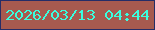 文字の大きさ：3、枠の色：252d67、背景の色：a75a4f、文字の色：39ffdf 無料ブログパーツのブログ時計