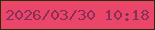 文字の大きさ：2、枠の色：252f08、背景の色：eb4569、文字の色：873057 無料ブログパーツのブログ時計