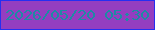 文字の大きさ：4、枠の色：252ff1、背景の色：943ec0、文字の色：1e8ba4 無料ブログパーツのブログ時計