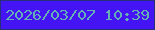 文字の大きさ：1、枠の色：253079、背景の色：4514f4、文字の色：65b0b6 無料ブログパーツのブログ時計