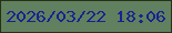 文字の大きさ：1、枠の色：253116、背景の色：61805f、文字の色：172391 無料ブログパーツのブログ時計