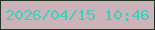 文字の大きさ：3、枠の色：253324、背景の色：ccb3b9、文字の色：42cdba 無料ブログパーツのブログ時計